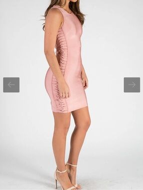 hot miami styles pink dress | Dresses | Hot Miami Styles Bodycon halter chiffon bridesmaid dress